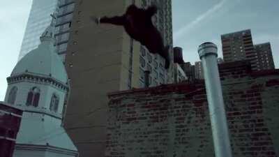 Daredevil but every time Matt Murdock jumps, Michael Scott from The Office says, 
