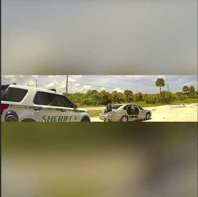 Police ambushed by a scum bag in Florida. Officer can be heard at the start saying “I got babies at home too, man”