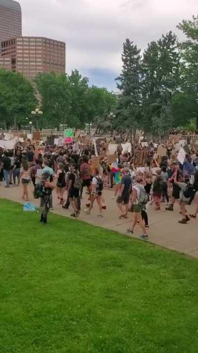 Denver protest Sunday afternoon at 3 pm.. lots of people very peaceful....