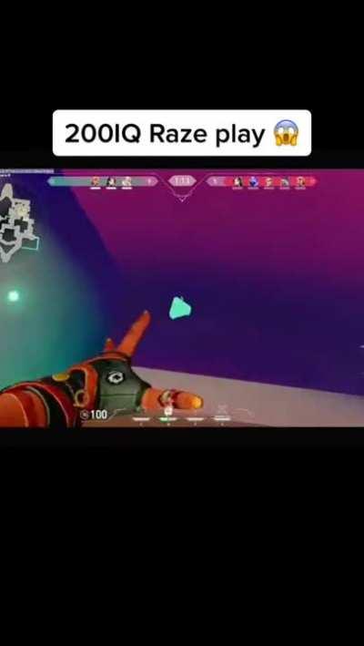 100% brain used by raze