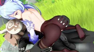 Ganyu gets creampied by a Hilichurl (Nagoonimation) [Genshin Impact]