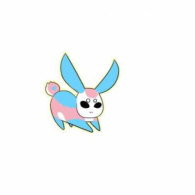 I made a little pride bunny animation!