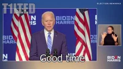 Joe Biden Sings The YMCA to Trump