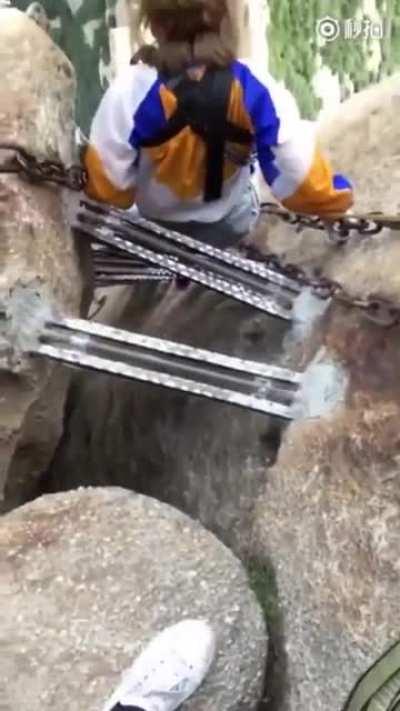 Climbing Huashan Mountain