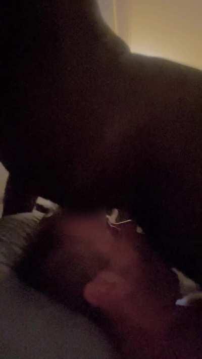 Feeding the hungry whore some chocolate