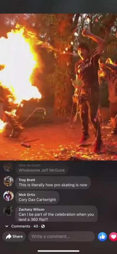 Dustin Dern lands a kickflip