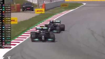 A Tribute the the teamwork of Bottas and Hamilton (started by my daughter but not finished). She has a gift.