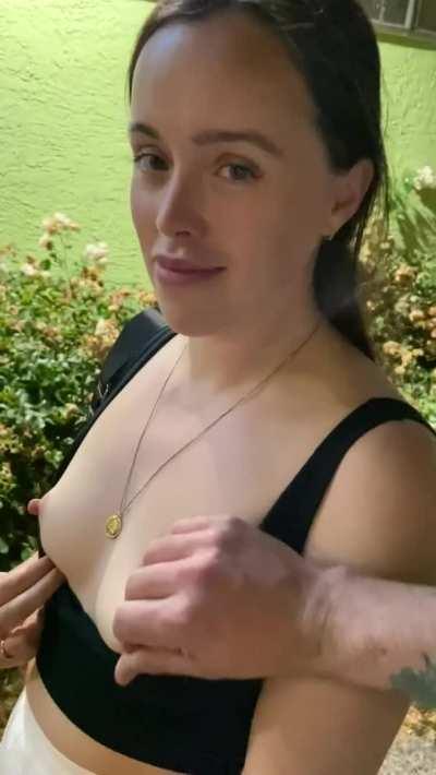 A lil public grope is a date night tradition now 🥰 [GIF]