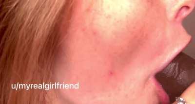 On cleanup duty and slurping up all the cum