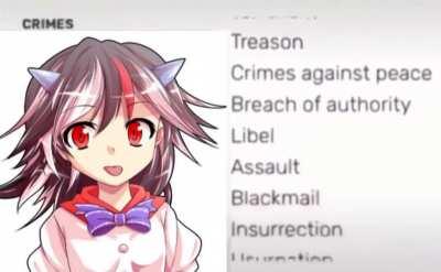 The most wanted criminal in Gensokyo