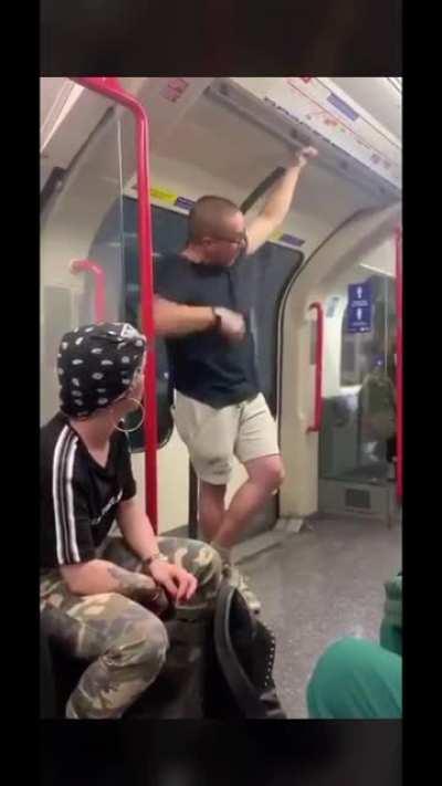 yelling racial slurs on the subway