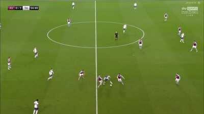 Tanguy Ndombele with a great piece of skill vs. Aston Villa