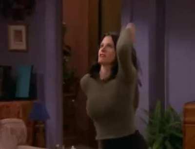 Courteney Cox dancing in Friends
