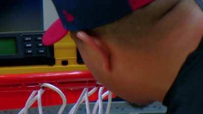 [Highlight] Robert Williams hangs on the rim after a dunk and tilts the rim