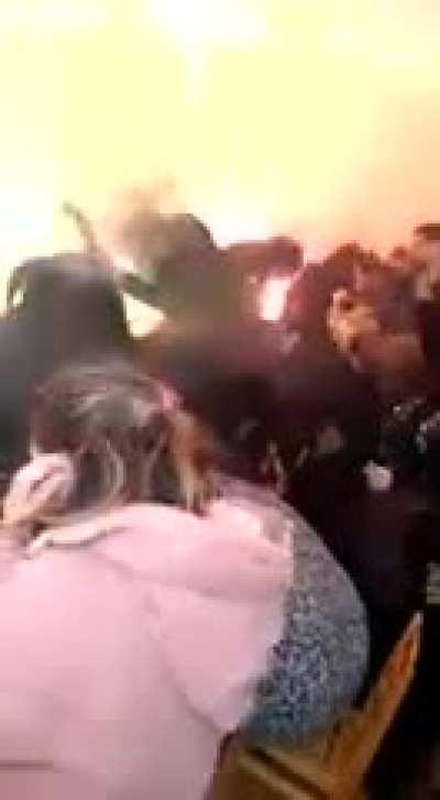 A school not realizing that these are outdoor fireworks.