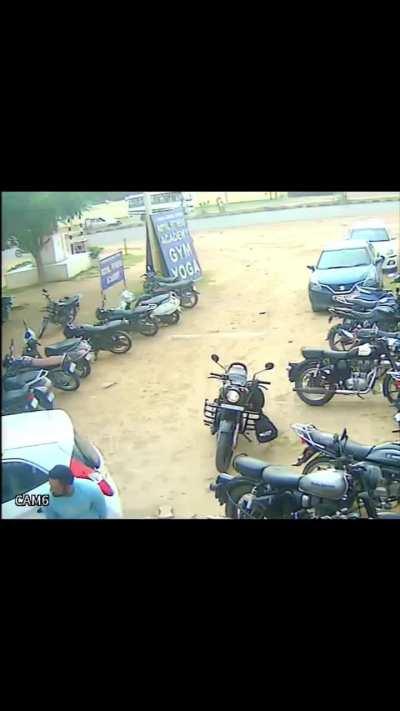 Indian Guy Casually Moves Car