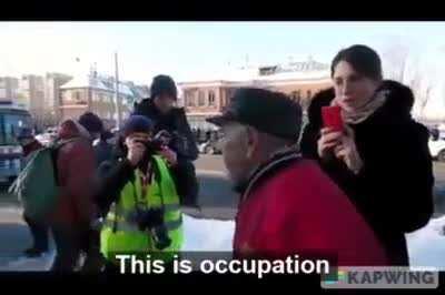 This old Russian colonel has more courage than Russias entire army. Russian imperialism has brought only death and destruction wherever they went.