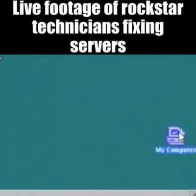 Live footage of Rockstar Technicians fixing the servers