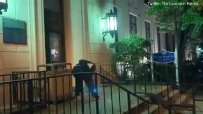 'We're not peaceful' ANTIFA protester throws bricks at Lancaster, Pennsylvania homes