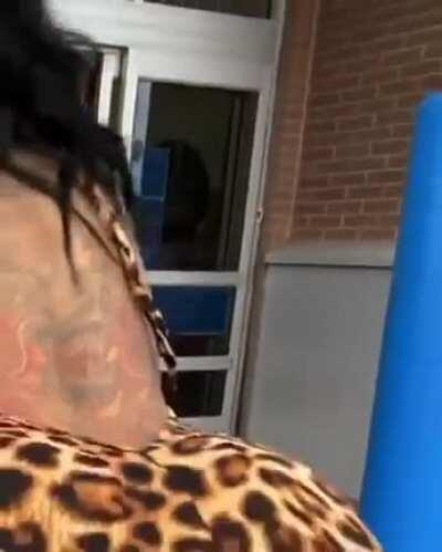 Twerking in front of Walmart and people