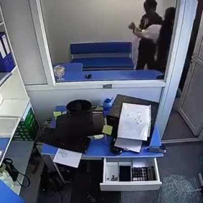 Thank God, He didn't stab her.