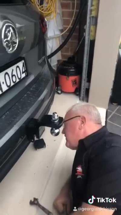 No one tells him it’s upside down