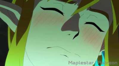 Link accidentally wal- falls in on Zelda taking a bath