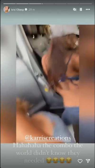 Kristen and her friend shaking her ass and tits