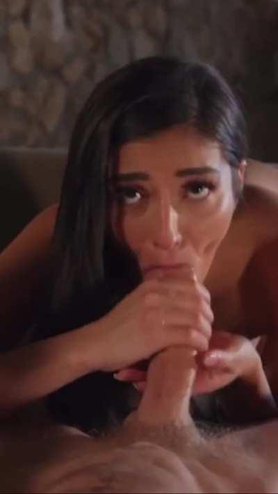 A Master at work...watch how she swirls his Cum round her mouth.