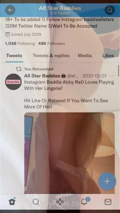 Instagram Baddie Abbi R@0 Loves Being Naked For You! Twitter:@star_baddies