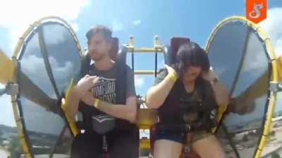 Look at the guys face...the awkward silence...