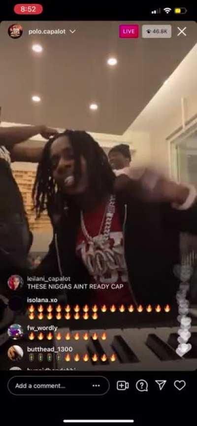 Snippet from the live 🔥