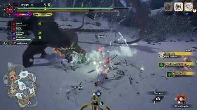 Velkhana dragonates Rajang...