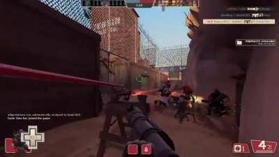 Blu team doesn't kick their bots so we just gotta do it the hard way