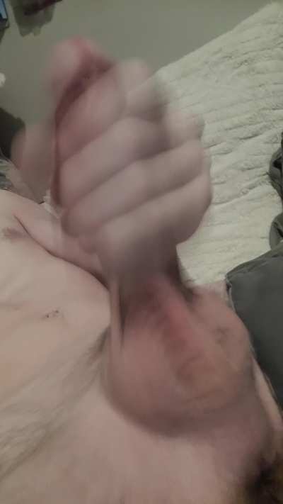 Edging my big white cock feels so good after a long boring day at work 😵‍💫