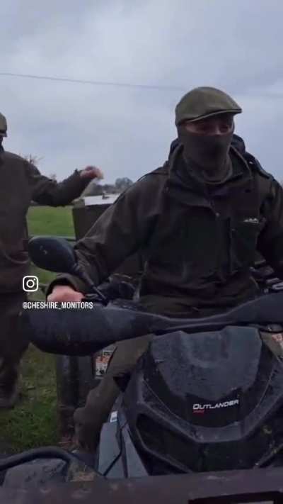 Land owner finds group of masked fox hunters trespassing to hunt on their property 