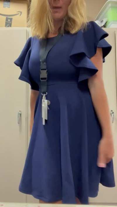 MILF Teacher Teasing at school