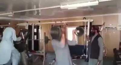 at the gym with my homies