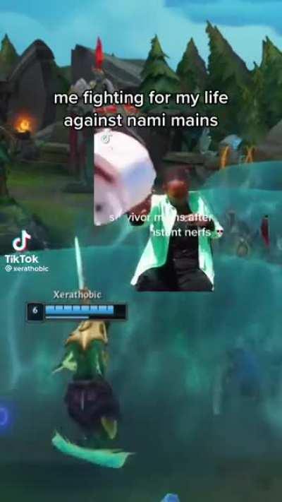 Me fighting for my life against nami mains- xerathobic
