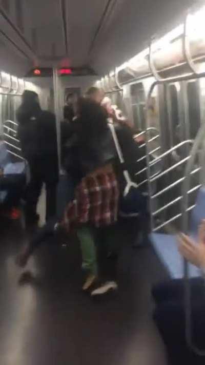 Annoying lady gets slapped back to factory settings.