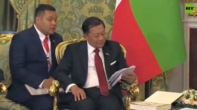 Myanmar is literally ruled by a dictator who listen to astrologers and believe in prophecies, fucking hell even Lukashenko wouldn't glaze Putin this hard.
