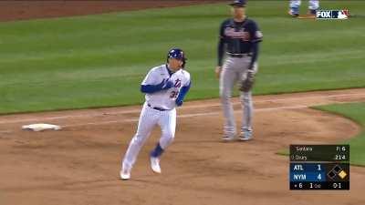 [Highlight] ATL@NYM: Brandon Drury hits a pinch hit 2-run home run to make it 6-1 Mets