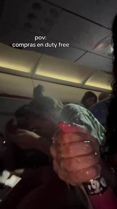 Maybe it's not a good idea to open a sparking wine on a plane.