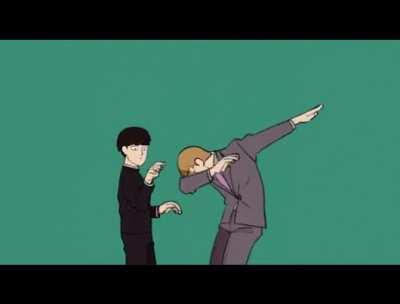 Esse é o melhor aperto de mão que você vai vê na sua vida!! (Conhecendo o reigen, ele com certeza daria uma aperto de mão desses)