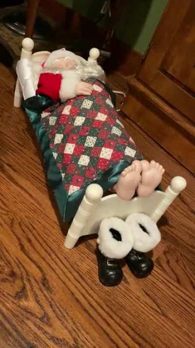 Sleeping Santa. My great grandma bought me this back in like 91-92.