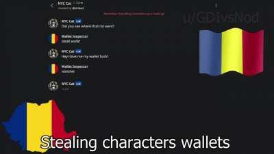 Stealing characters wallets!