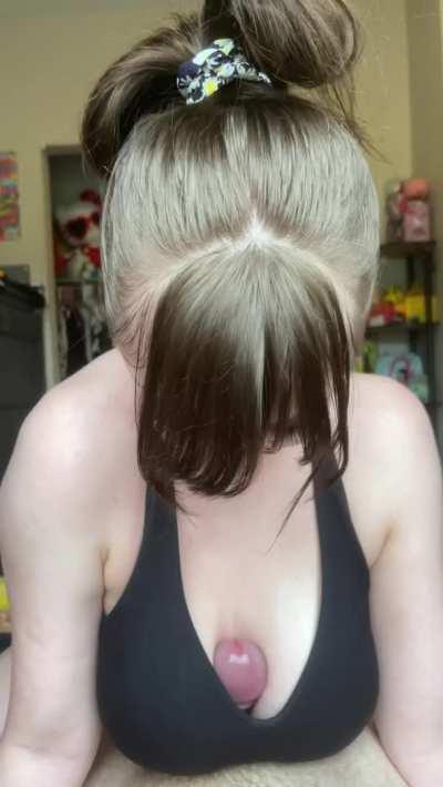 I like it when he sits back and lets me do the work with my big tits