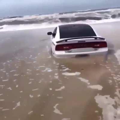 Dodge Charger Daytona in the Sea