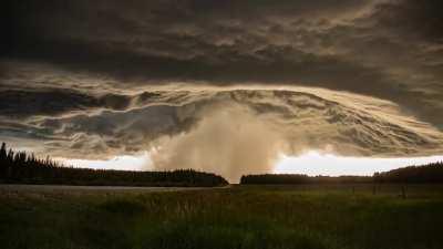 Storm summoning an elemental beast in Alberta, Canada...