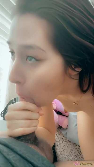 Small Natural Boobs Hot Wife Blowjob